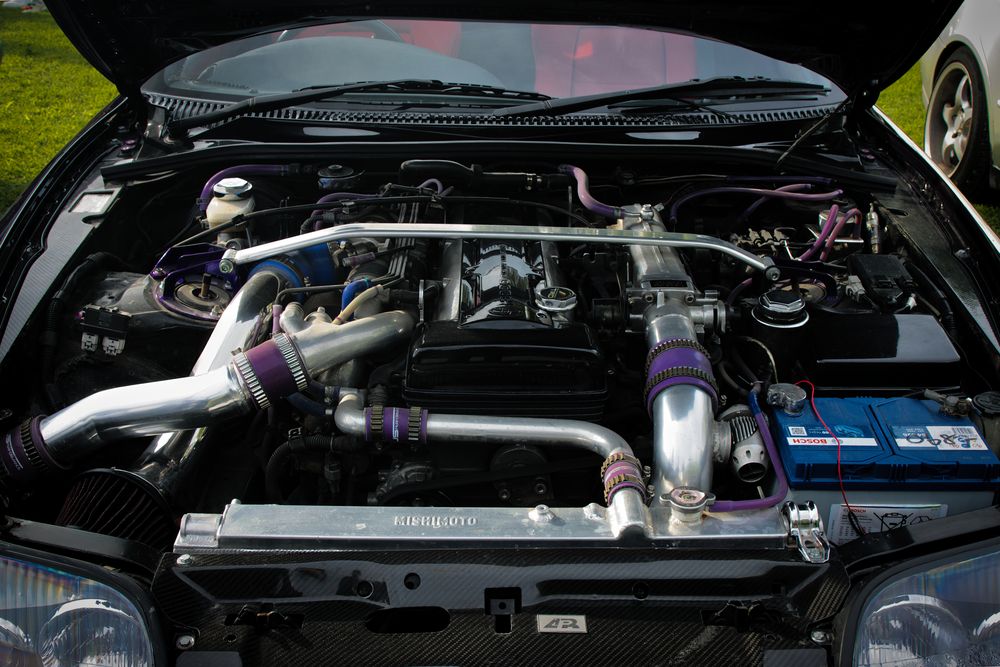 Toyota Supra Mk4 (JZA80, built) at Wray Car Show, 21 May 2026