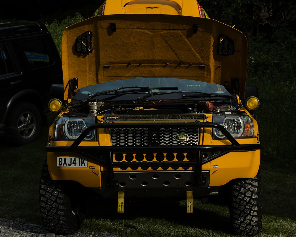 Land Rover Discovery (Baja rally-raid build) at Wray Car Show, 21 May 2026
